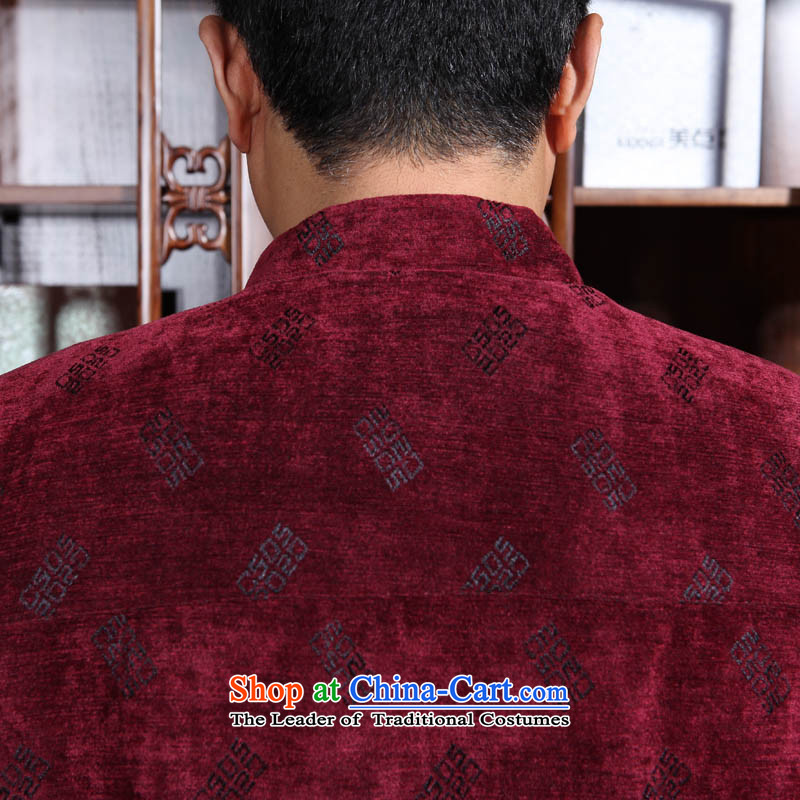 Dad, lint-free cloth banquet leisure auspicious Tang blouses, older men fall and winter coats dad installed China wind birthday gift pack Black 180/2XL( grandpa 156-170), through the burden of recommendations dad auspicious shopping on the Internet has be