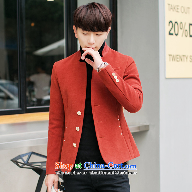  The Korean version of winter K328I short of Sau San Mock-neck? men Chinese tunic red jacket 2XL,K328ICACNE,,, shopping on the Internet