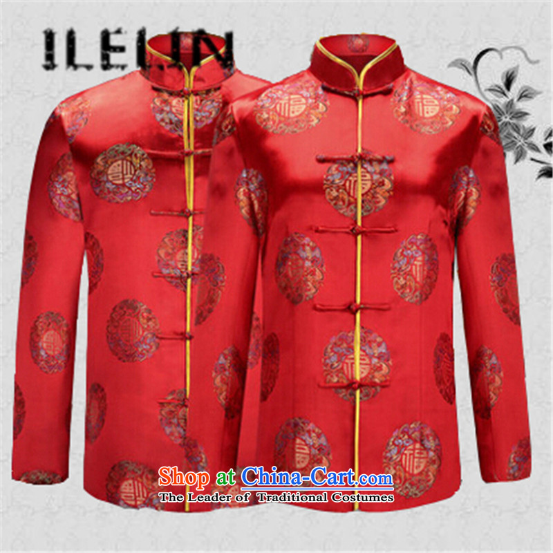 The fall of the new father ILELIN2015 replacing mother in Tang elderly couples with the life happy birthday people blouses jacket red female XXL,ILELIN,,, shopping on the Internet