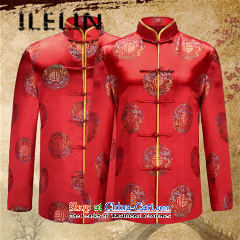 The fall of the new father ILELIN2015 replacing mother in Tang elderly couples with the life happy birthday people blouses jacket red female XXL,ILELIN,,, shopping on the Internet