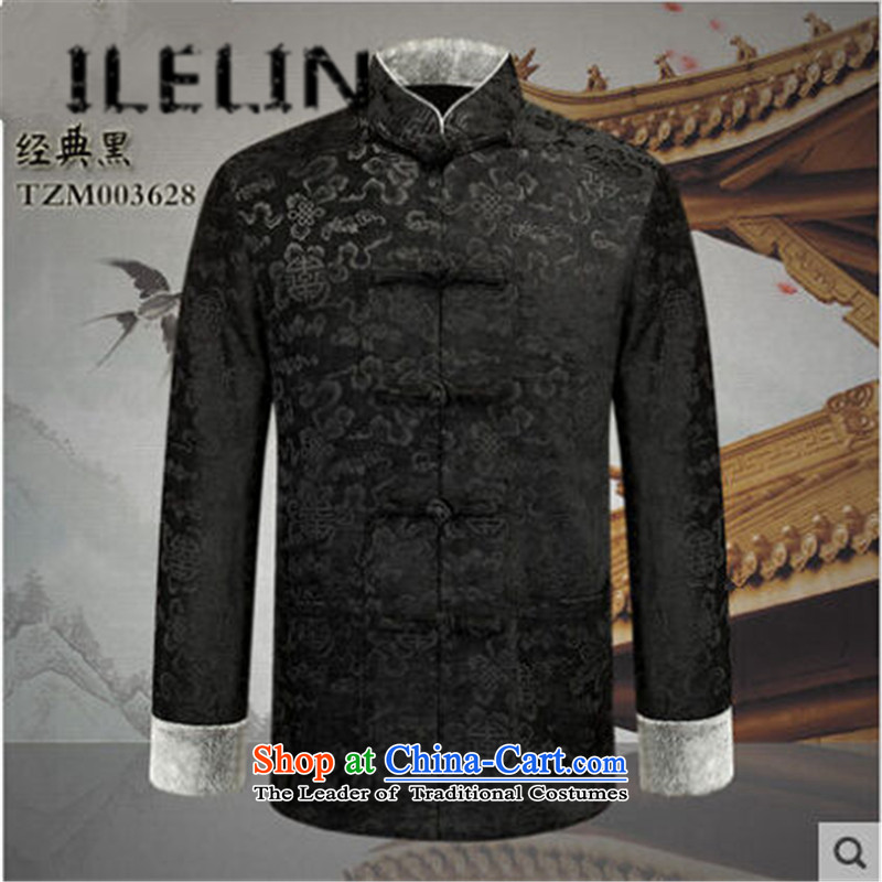 The fall in the new ILELIN2015 elderly father Tang blouses men too soo Grandpa Chinese Dress ascendant of the Banquet Jacket Black?180