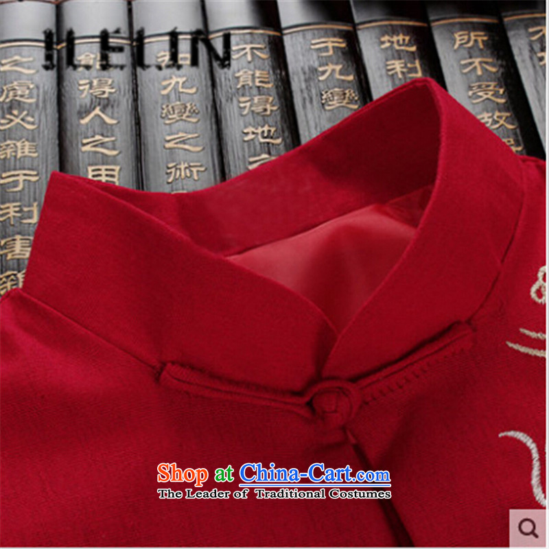 The fall of the new man ILELIN2015) Father China wind long-sleeved blouses grandpa load tang of older persons in the Chinese Red Jacket 175,ILELIN,,, antique shopping on the Internet