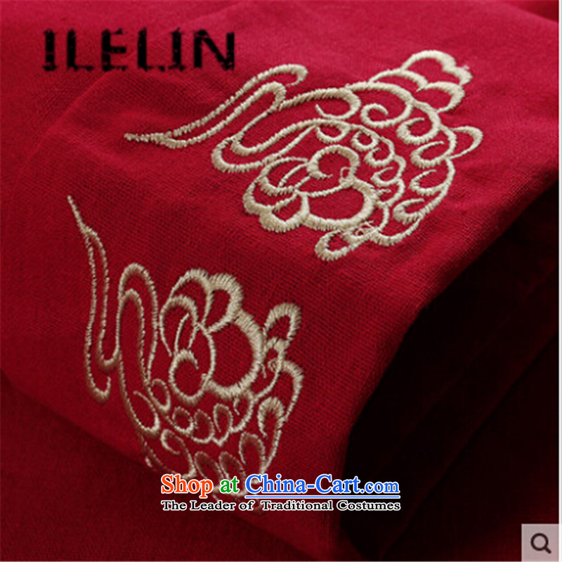 The fall of the new man ILELIN2015) Father China wind long-sleeved blouses grandpa load tang of older persons in the Chinese Red Jacket 175,ILELIN,,, antique shopping on the Internet