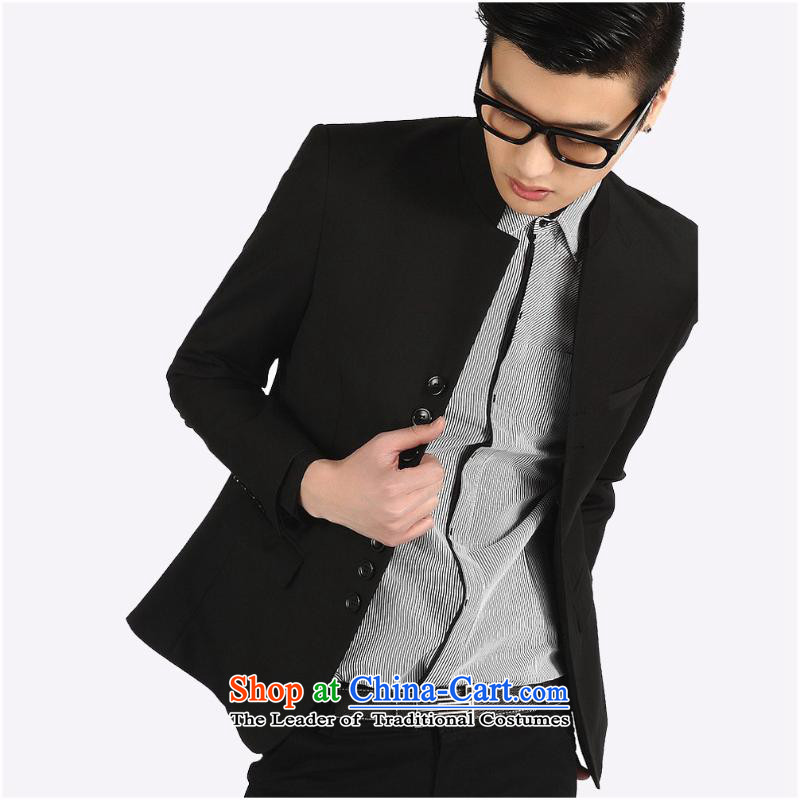 The autumn 2015 men's black single male taxi west jacket Chinese tunic Korean Sau San collar i suit male and black -day in accordance with the property XXXL, (meitianyihuan) , , , shopping on the Internet