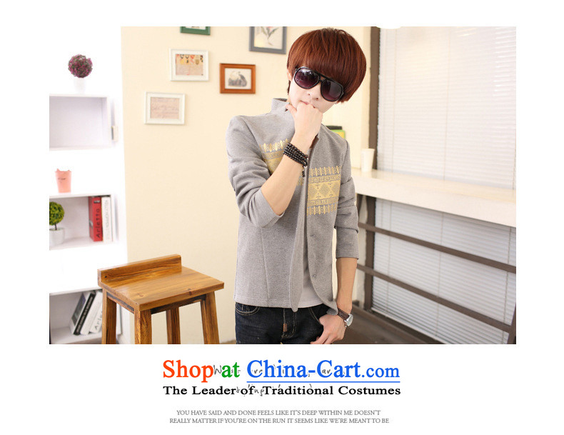 During the spring and autumn collar small suits the new Korean male adolescents Sau San Leisure Suit Jacket coat male gray 170 Chinese tunic picture, prices, brand platters! The elections are supplied in the national character of distribution, so action, buy now enjoy more preferential! As soon as possible.