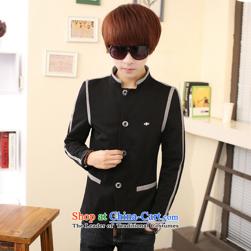 In spring and autumn 2015 New Chinese tunic Korean Men's Mock-Neck Sau San casual clothing Sau San Jacket coat 175 days in accordance with the American Black Hwan (meitianyihuan) , , , shopping on the Internet