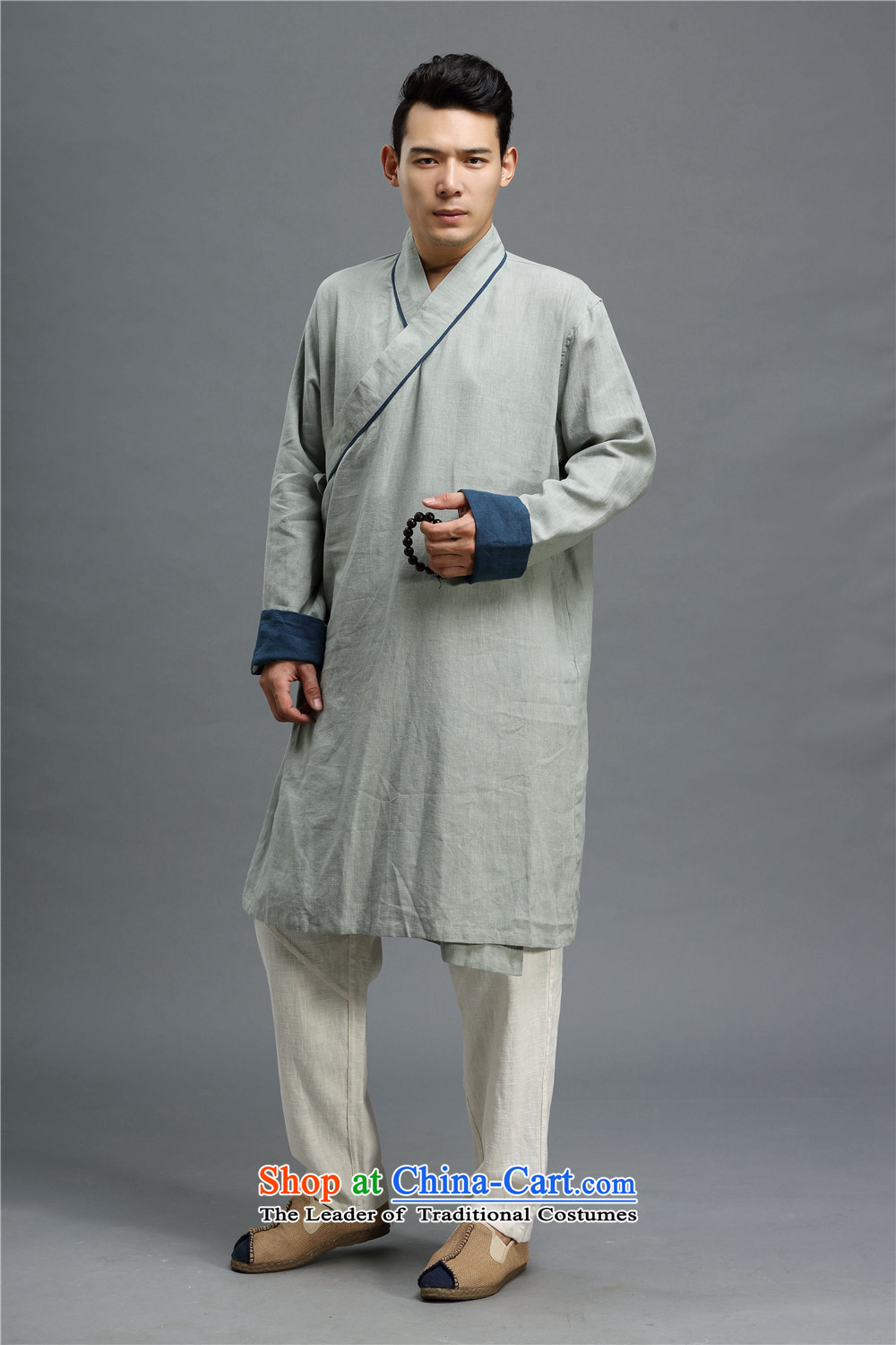 The 2015 autumn pick new cotton linen men need long-sleeved chancing long strap retreat serving Chinese Han-tea uniforms jacket coat gray XL Photo, prices, brand platters! The elections are supplied in the national character of distribution, so action, buy now enjoy more preferential! As soon as possible.
