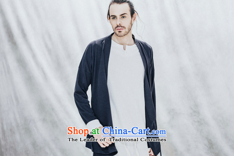 Phaedo of China FZOG/ wind elegance temperament Asymmetrical lacing men pure cotton youth Long-sleeve Tang Dynasty navy S picture, prices, brand platters! The elections are supplied in the national character of distribution, so action, buy now enjoy more preferential! As soon as possible.