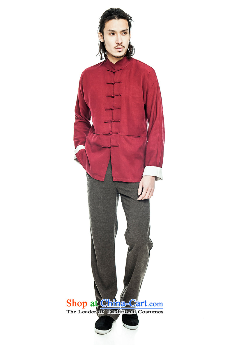 Phaedo of China FZOG/ wind up three-dimensional construction detained Men's Mock-Neck national costumes pure color long-sleeved Tang Red L picture, prices, brand platters! The elections are supplied in the national character of distribution, so action, buy now enjoy more preferential! As soon as possible.