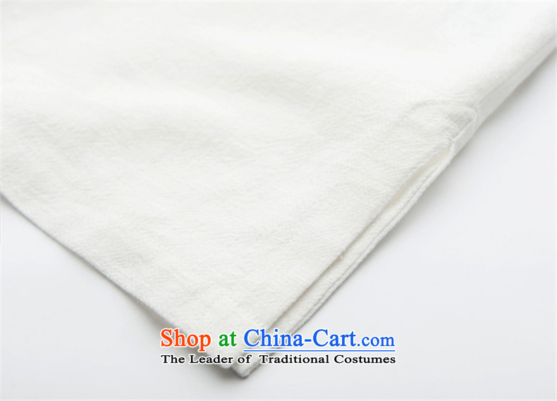 Phaedo of China FZOG/ wind stereo disc detained men's solid color without collars relaxd elegance long-sleeved temperament Tang dynasty white M picture, prices, brand platters! The elections are supplied in the national character of distribution, so action, buy now enjoy more preferential! As soon as possible.