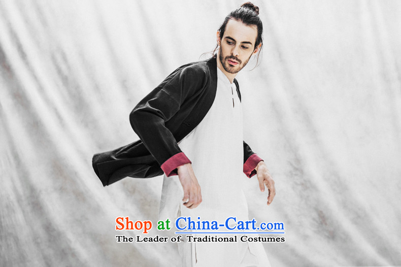 Phaedo Grid Tang FZOG/ load tray clip cotton linen stereo comfortable China wind solid color loose Long-sleeve Cardigan black S picture, prices, brand platters! The elections are supplied in the national character of distribution, so action, buy now enjoy more preferential! As soon as possible.