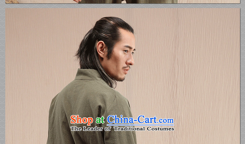 Cd 3 model bodhi enlightenment China wind linen Men's Mock-Neck Shirt Chinese shirt leisure Tang Dynasty Han-autumn and winter new rice white 175/92A(L) picture, prices, brand platters! The elections are supplied in the national character of distribution, so action, buy now enjoy more preferential! As soon as possible.