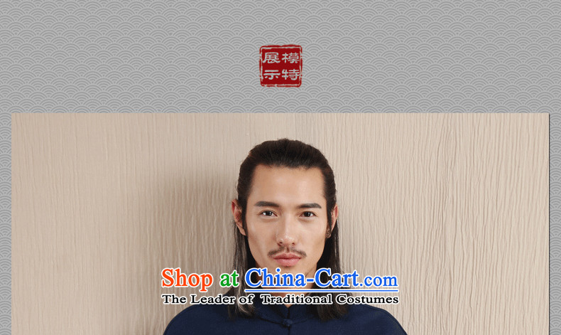 Cd 3 Model Jiang Xiaoyu China wind leisure Tang Dynasty Chinese Cotton Denim nation male Tang jackets Han-choo Denim blue 185/100A(XXL) picture, prices, brand platters! The elections are supplied in the national character of distribution, so action, buy now enjoy more preferential! As soon as possible.