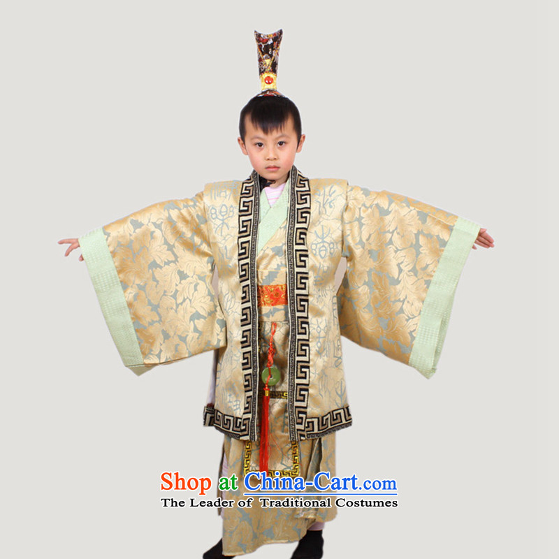 The Syrian children costume of time during the Han dynasty. Will the ancient boy Tang Dynasty Prince Edward Han Dynasty Annual King costumes and Tang dynasty Han-red 140CM, time Syrian shopping on the Internet has been pressed.