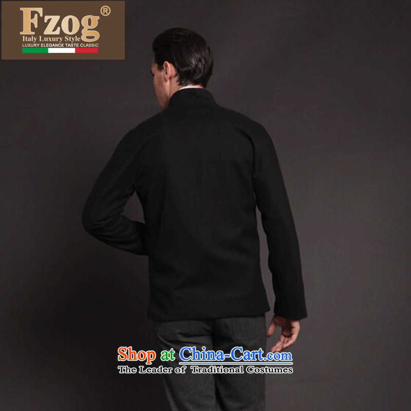 Phaedo grid autumn FZOG/ new elegance temperament of men pure color Sau San China wind up a mock-neck tie long-sleeved black XL,FZOG,,, Tang shopping on the Internet
