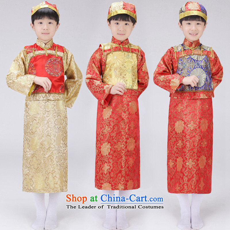 The Syrian children in the Qing dynasty ancient time Bailey, and clothing boy landowners Shao Ye Zhan post hat Wangyeh stage shows red yellow vest serving 130CM photo, prices, brand platters! The elections are supplied in the national character of distribution, so action, buy now enjoy more preferential! As soon as possible.