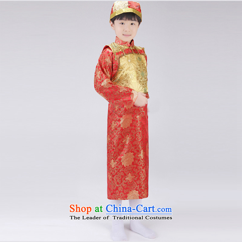 The Syrian children in the Qing dynasty ancient time Bailey, and clothing boy landowners Shao Ye Zhan rapporteur, HATS Stage Wangyeh will vest 130CM, Red Wong Time Syrian shopping on the Internet has been pressed.