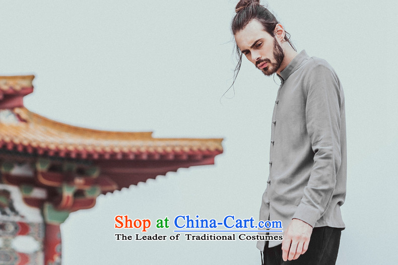 Phaedo of autumn FZOG/ new stylish urban men China wind-free ironing Mock-neck pure color long-sleeved men and Tang dynasty white L picture, prices, brand platters! The elections are supplied in the national character of distribution, so action, buy now enjoy more preferential! As soon as possible.