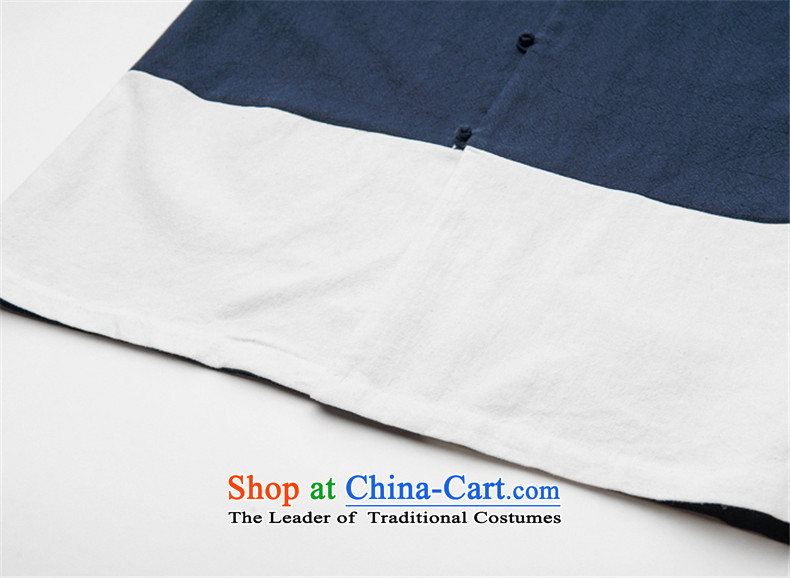 Phaedo grid style FZOG/ China wind spell color men comfortable cotton linen youth Long-sleeve leisure Tang blue L picture, prices, brand platters! The elections are supplied in the national character of distribution, so action, buy now enjoy more preferential! As soon as possible.