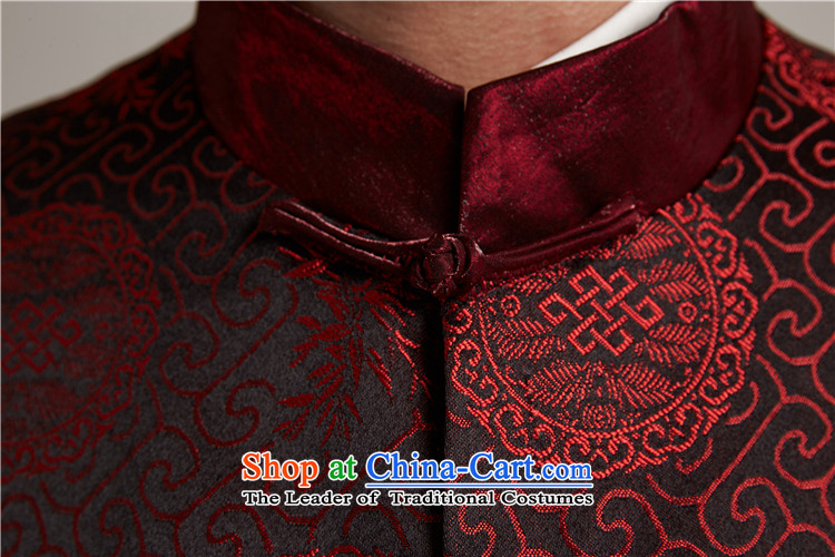 De Fudo his 2015 autumn and winter new products men Tang dynasty China wind older men casual jacket China wind dark red 2XL/180 picture, prices, brand platters! The elections are supplied in the national character of distribution, so action, buy now enjoy more preferential! As soon as possible.