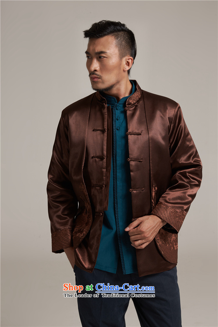 Fudo Abraham, and China wind Men's Jackets Tang Gown robe 2015 autumn and winter middle-aged long-sleeved father new color picture 3XL/180 load coffee, prices, brand platters! The elections are supplied in the national character of distribution, so action, buy now enjoy more preferential! As soon as possible.
