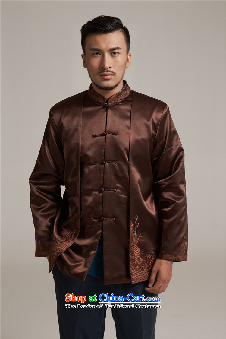 Tak Sun and Fudo China wind Men's Jackets Tang Gown robe 2015 autumn and winter middle-aged long-sleeved red load new father 2XL/175 picture, prices, brand platters! The elections are supplied in the national character of distribution, so action, buy now enjoy more preferential! As soon as possible.