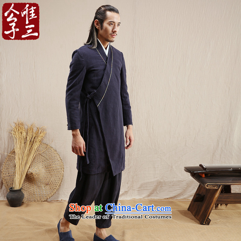 Cd 3 model of Liang Han-China wind linen male Han Chinese jacket leisure Tang Ma load ethnic Han-yi autumn wind 170/88A(M), black CD 3 , , , shopping on the Internet