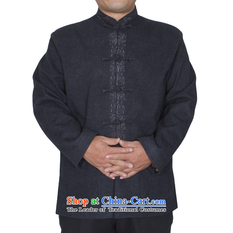 The autumn and winter new solid color embroidery upscale male jacket in Tang Dynasty elderly father woolen blended W1503 Blue 180 yards picture, prices, brand platters! The elections are supplied in the national character of distribution, so action, buy now enjoy more preferential! As soon as possible.