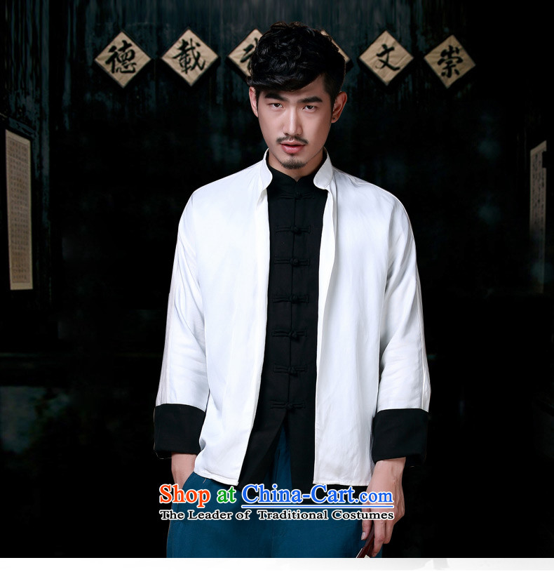 Phaedo of FZOG/ autumn and winter comfortable cotton linen Chinese shirt collar retro-tie long-sleeved jacket XXXL Tang white picture, prices, brand platters! The elections are supplied in the national character of distribution, so action, buy now enjoy more preferential! As soon as possible.