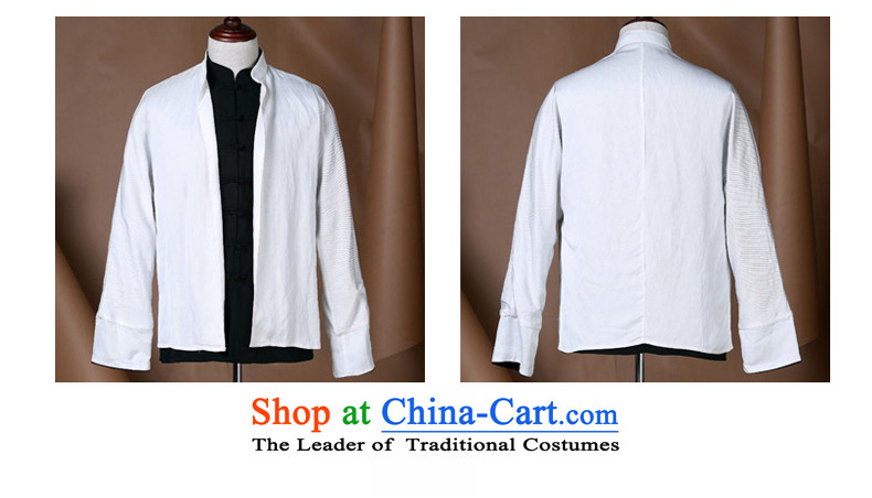 Phaedo of FZOG/ autumn and winter comfortable cotton linen Chinese shirt collar retro-tie long-sleeved jacket XXXL Tang white picture, prices, brand platters! The elections are supplied in the national character of distribution, so action, buy now enjoy more preferential! As soon as possible.