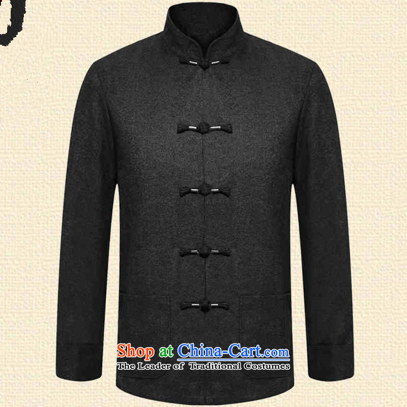 Older persons in the Tang dynasty men Chinese middle-aged men's Long-sleeve father grandfather autumn and winter jackets Tang dynasty wedding services older grandpa over birthday life jackets and light gray M Yele Ephraim ILELIN () , , , shopping on the I