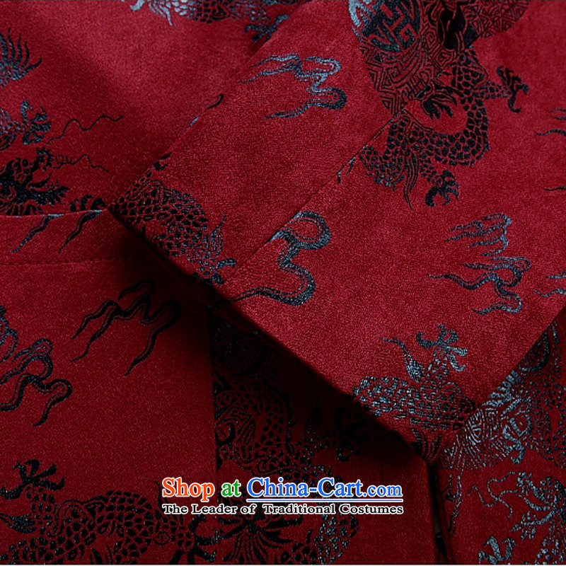 The autumn and winter men of older persons in the Tang Dynasty Men long-sleeved birthday too Shou Chinese dress jacket thick deep red elderly 185,JACK EVIS,,, shopping on the Internet