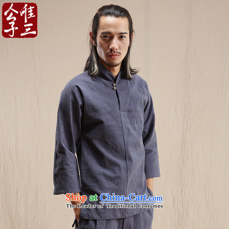 Cd 3 Model Bodhi Cox linen china Wind Jacket Chinese men casual shirts in Tang Dynasty Han-autumn and winter thick new rice white 175/92A(L), CD 3 , , , shopping on the Internet