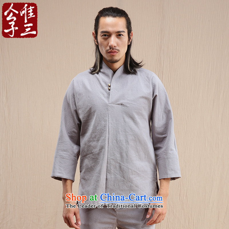 Cd 3 Model Bodhi Cox linen china Wind Jacket Chinese men casual shirts in Tang Dynasty Han-autumn and winter thick new rice white 175/92A(L), CD 3 , , , shopping on the Internet