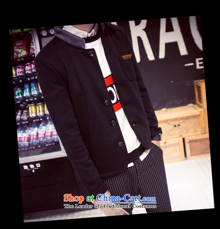 Yoo Jang street 2015 autumn and winter new men small jacket collar Chinese tunic Sau San Tong sweater leisure-pack Black M picture, prices, brand platters! The elections are supplied in the national character of distribution, so action, buy now enjoy more preferential! As soon as possible.