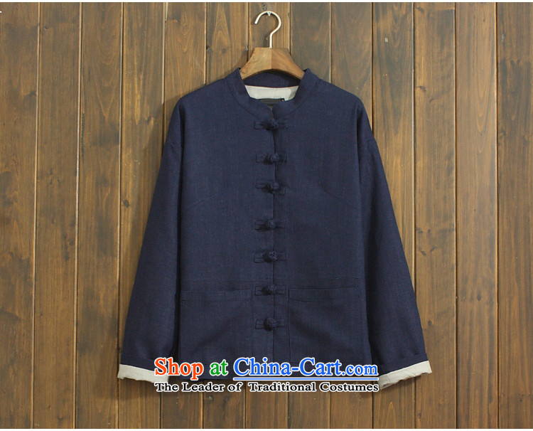 Ancient Chinese tunic literary a Chinese traditional clothes men Fall/Winter Collections 2015 New Tang dynasty retro national wind jacket linen Han-cannabis jacket male and peacock blue jacket, 170/L - 120-135 for a catty picture, prices, brand platters! The elections are supplied in the national character of distribution, so action, buy now enjoy more preferential! As soon as possible.