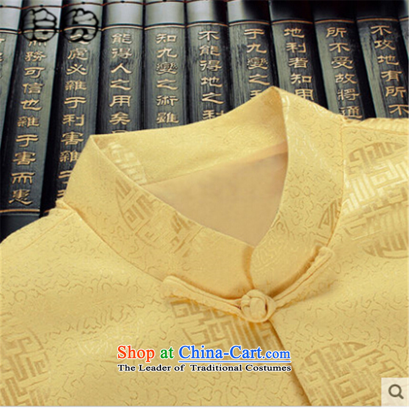 The 2015 autumn pick new men of older persons in the Tang dynasty father boxed birthday hi banquet shirt grandpa retro Chinese Dress Chinese red 170, pickup (shihuo) , , , shopping on the Internet