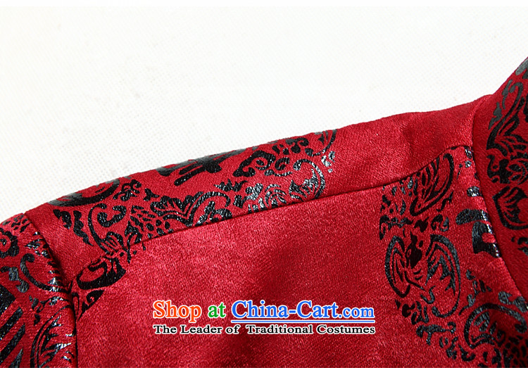 Ming Emperor Wei 2015 new autumn and winter men in Tang Dynasty older China Wind Jacket Chinese father unlined garment replacing replacing traditional ethnic grandpa tray snap happy leisure fu shou wine red cotton 185(XXXL) plus picture, prices, brand platters! The elections are supplied in the national character of distribution, so action, buy now enjoy more preferential! As soon as possible.
