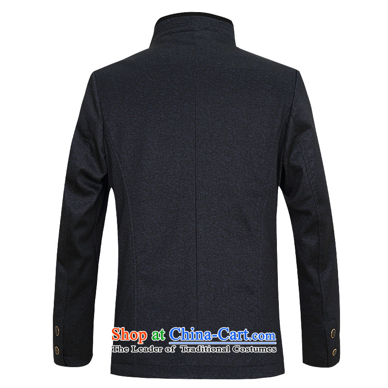 The wings of a middle-aged man kwong Chinese collar Chinese tunic men casual jacket coat dad code with a mock-neck jacket 4XL, Blue Wide Wing , , , shopping on the Internet
