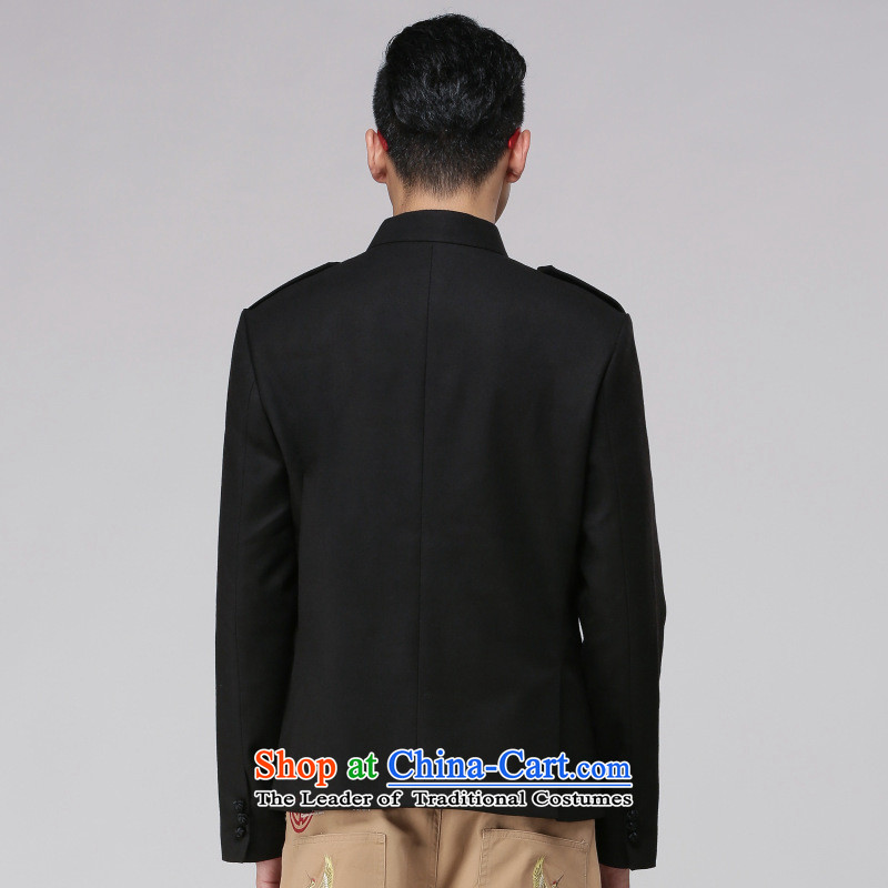 Dan Jie Shi China wind cotton linen Tang Gown of older persons in the men's double-sided wear long-sleeved jacket Sau San disk-l chinese black 180/96(XL), Dan Jie Shi (DAN JIE SHI) , , , shopping on the Internet