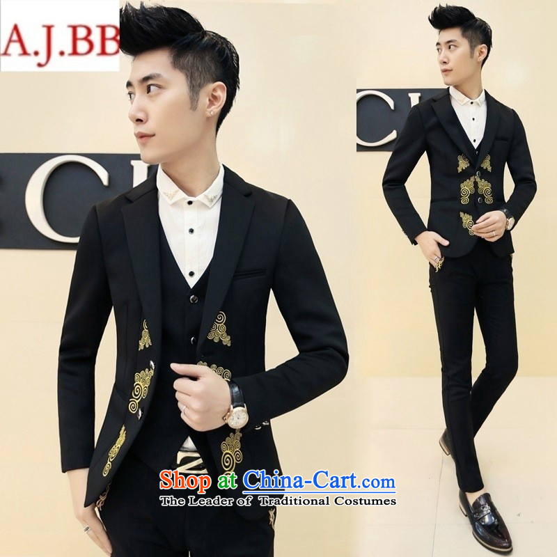 September clothes shops *2015 autumn and winter men suit retro embroidered dress pants a hairdresser Korean wedding dress A407 XZ34 black EUR52,A.J.BB,,, shopping on the Internet
