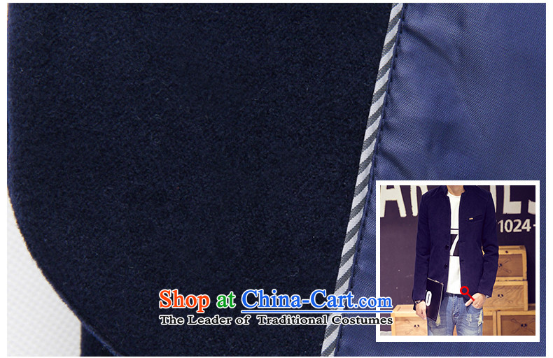 Morning Tang Tang Dynasty Chinese tunic 2015 autumn and winter New Men's Mock-Neck Korea national costumes version a stylish coat male and averaged over the summer navy XL Photo, prices, brand platters! The elections are supplied in the national character of distribution, so action, buy now enjoy more preferential! As soon as possible.