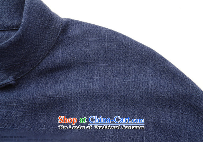 Phaedo of China FZOG/ wind asymmetric cotton linen cheongsams pure color wild collar up long-sleeved blouses and detained Blue L picture, prices, brand platters! The elections are supplied in the national character of distribution, so action, buy now enjoy more preferential! As soon as possible.