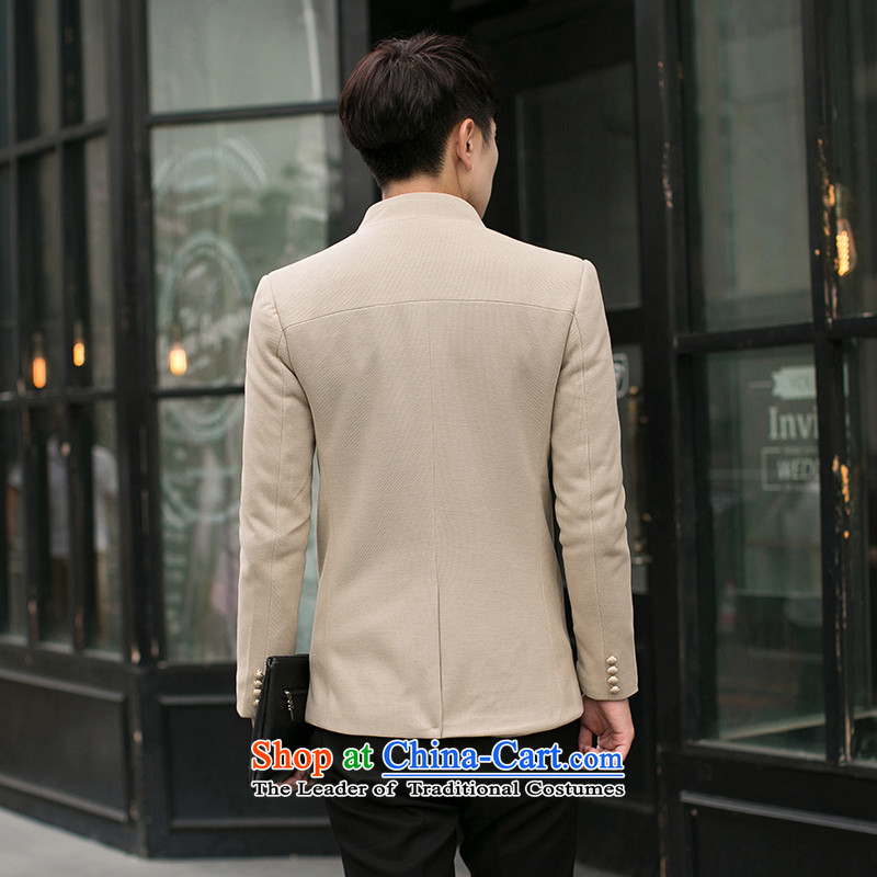 Mrs Rafael Hui Carter, 2015 autumn and winter new stylish China wind leisure. Long stand collar single row detained men jacket Chinese tunic men in khaki jacket XL, Mrs Rafael Hui Carter , , , shopping on the Internet