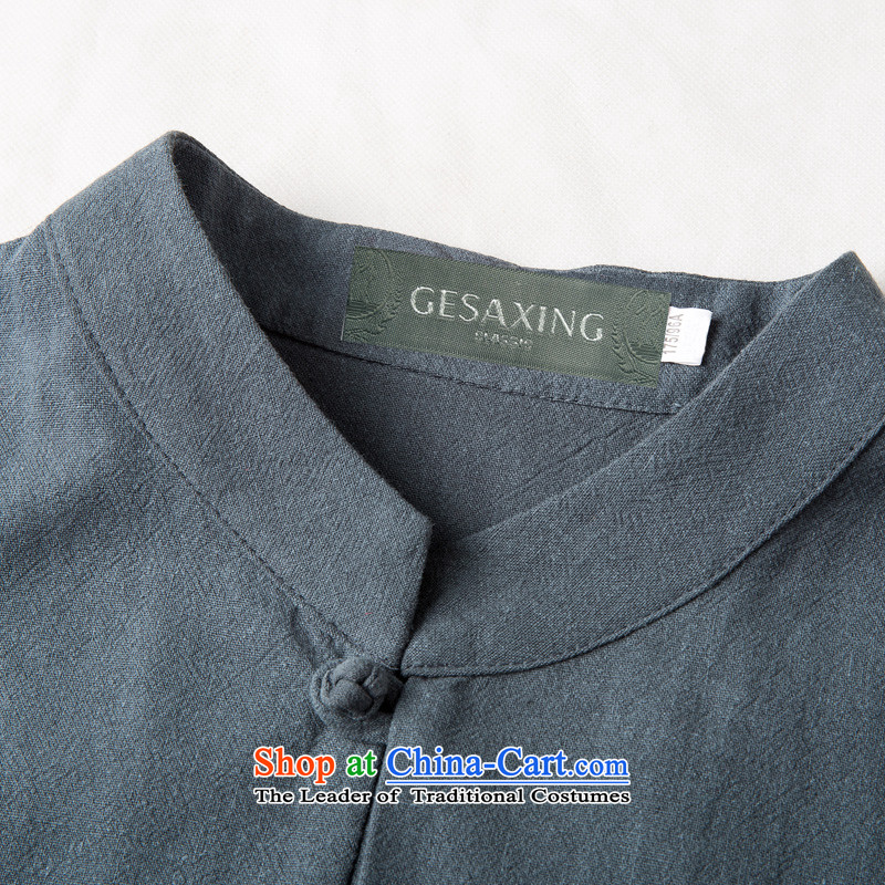 Thre line autumn and winter and new middle-aged men cotton linen collar Tang blouses from older pure color is detained Tang dynasty father replace national costume F7750 orange L/175, thre line (gesaxing and Tobago) , , , shopping on the Internet