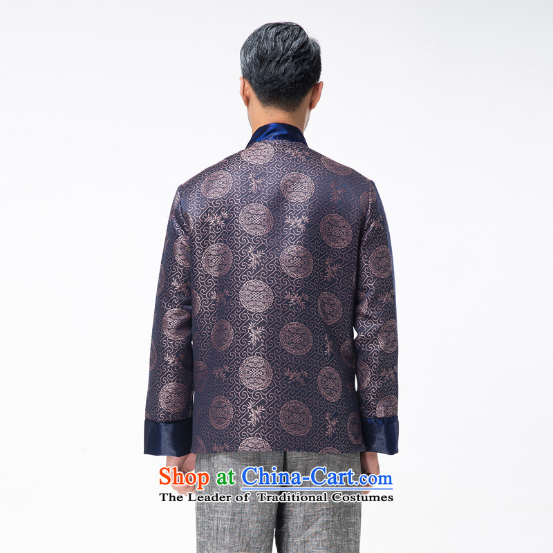 Thre line autumn and winter and new middle-aged men Tang dynasty China wind load auspicious Chinese long-sleeved father in the design of the older Tang jackets F822 M/170, Red Line (gesaxing Bosnia and thre) , , , shopping on the Internet