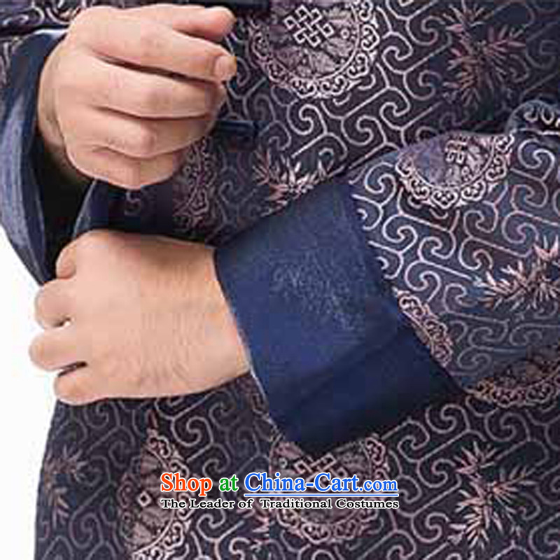 Thre line autumn and winter and new middle-aged men Tang dynasty China wind load auspicious Chinese long-sleeved father in the design of the older Tang jackets F822 M/170, Red Line (gesaxing Bosnia and thre) , , , shopping on the Internet