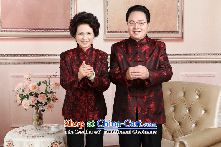 Jie in the autumn and winter, older men Tang dynasty female couple loaded so life wedding long-sleeved sweater cotton coat 2383-5 men
