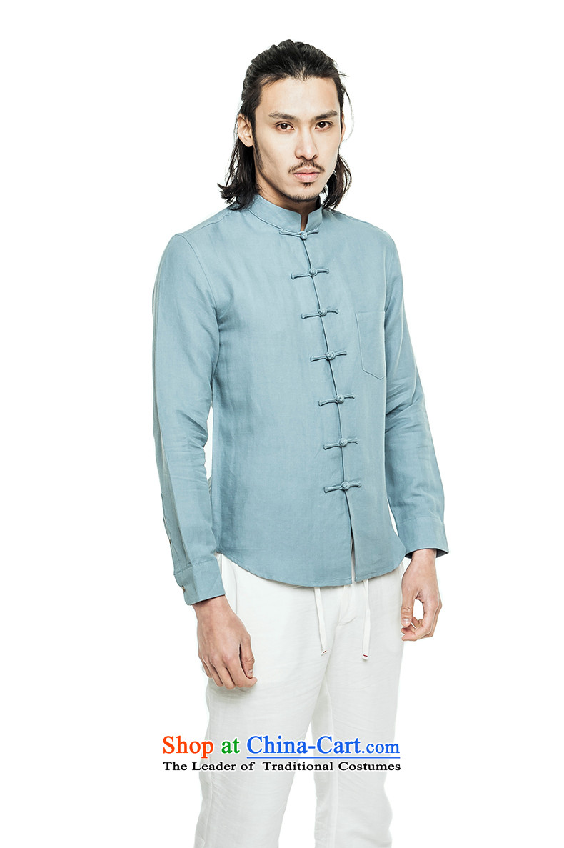 Phaedo of FZOG/ elegance temperament leisure Men's Mock-Neck China wind up the clip cotton linen solid color long-sleeved Tang Dynasty Male Blue S picture, prices, brand platters! The elections are supplied in the national character of distribution, so action, buy now enjoy more preferential! As soon as possible.