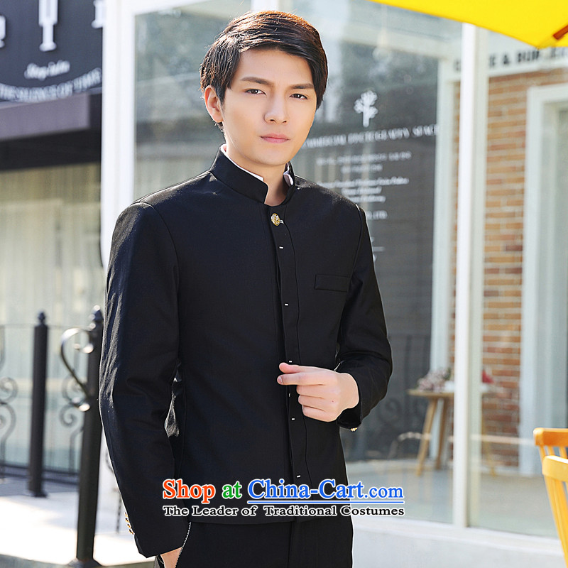 Dan Jie Shi Korean Chinese tunic suit small male and New Men's Mock-Neck leisure X06 Black M,K328ICACNE,,, Sau San shopping on the Internet